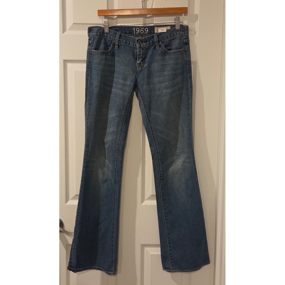 Gap 1969 Jeans Size 4 Extra Low Rise Flare Bootcut Y2K 2004 100% Cotton